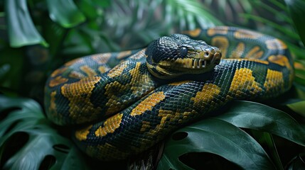 Massive Anaconda in Natural Habitat