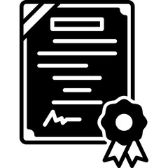 Certificate Achievement Solid Icon