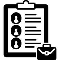 Candidate List Solid Icon
