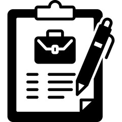 Job Application Form Solid Icon