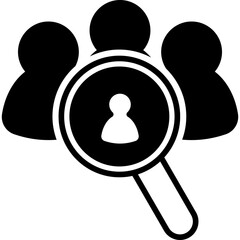 Search Employee Solid Icon