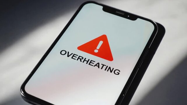Mobile phone overheating.