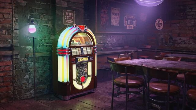 Jukebox in a pub.