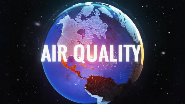 Map showing air quality.