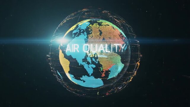 Map showing air quality.