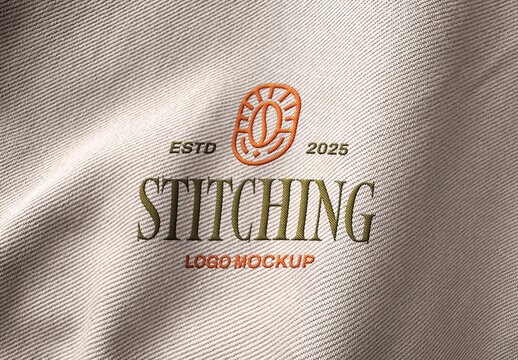 Stitching Embroidery Logo Mockup