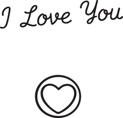 Heart symbol with a love message for travel and tourism branding.