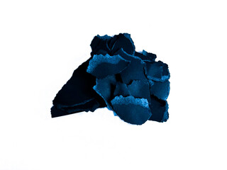 Black Torn Paper Edge Texture on White Background