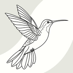 Obraz premium vector illustration of a bird