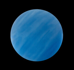 planet neptune on black, isolated