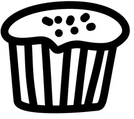 cupcake on a white background
