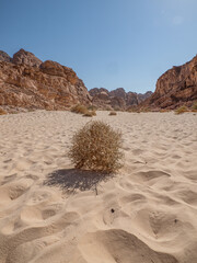 Desert sand at the Red Canyon in Dahab, Egypt