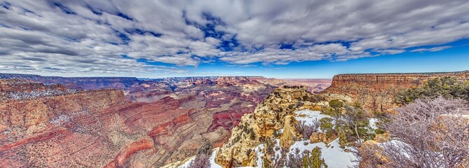 Grand Canyon dramatic winter canyon depth