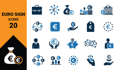 Clean and modern vector illustration of the official euro currency symbol in vibrant red perfect for financial and economic design projects