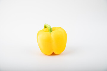 yellow sweet bell pepper isolated on a white background, clipping path, cut out, single