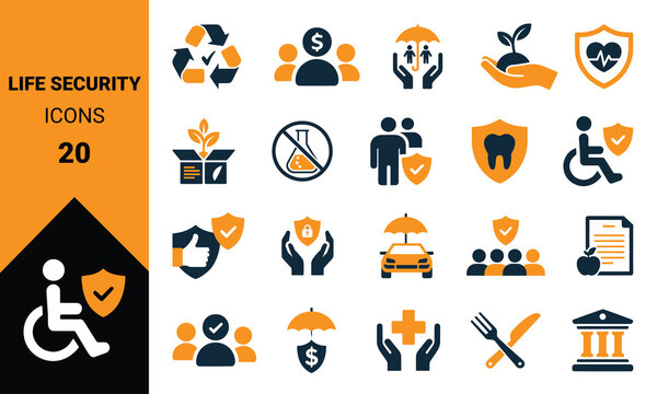 Abstract geometric design symbolizing life protection and security with vibrant colors and clean lines for modern applications and branding