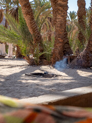 Traditional beduin Tea being prepared