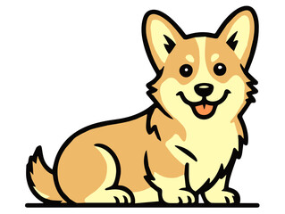 A cute cartoon puppy dog character illustration of a happy chihuahua pet mammal with brown and white head isolated as a funny vector drawing, dog, pet, cute, puppy, drawing, brown, vector, animal