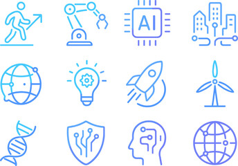 Modern Technology & Innovation Gradient Icons