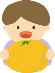 귤을 좋아하는 남자 어린이