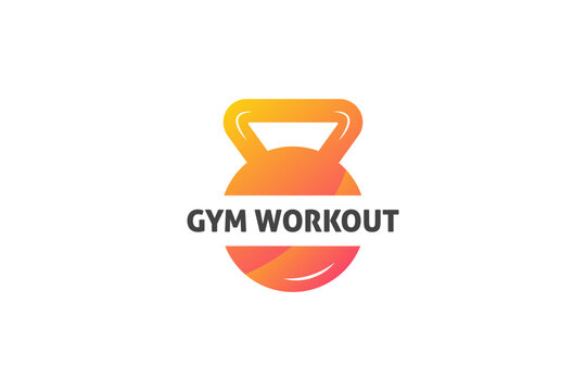 Kettlebell Gym Workout Icon  Modern Gradient Design