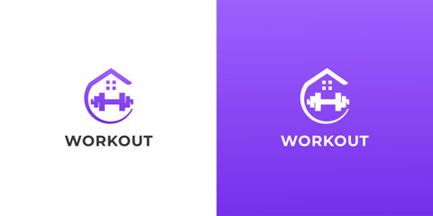 Home Workout Logo Design  Modern Digital Fitness Branding