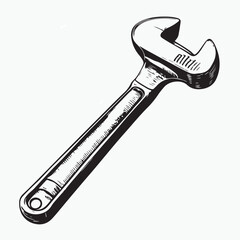 wrench isolated on white
