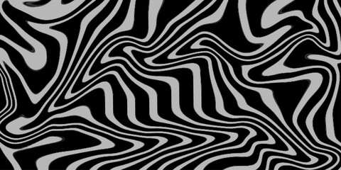 Marble texture, abstract border frame, futuristic design background. aesthetic zebra skin. Optical illusion line pattern. Liquid black and white line abstract background. Monochrome line wave .
