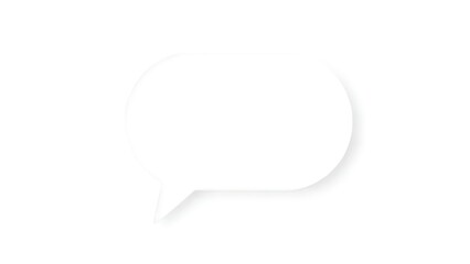 Naklejka premium Abstract communication concept featuring an empty speech bubble on a white background.