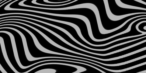 Fototapeta premium Marble texture, abstract border frame, futuristic design background. aesthetic zebra skin. Optical illusion line pattern. Liquid black and white line abstract background. Monochrome line wave .