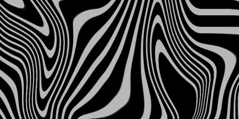 Marble texture, abstract border frame, futuristic design background. aesthetic zebra skin. Optical illusion line pattern. Liquid black and white line abstract background. Monochrome line wave .
