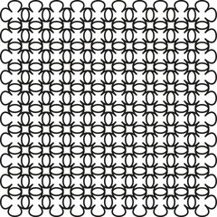 Seamless Black and White Interlocking Loop Geometric Knotwork Vector Pattern Background Texture