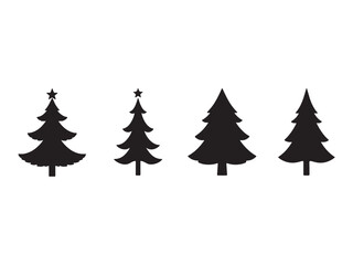 Christmas Tree Icon Collection &ndash; Winter Holiday Pine Silhouettes