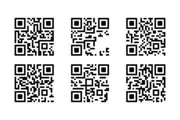 Collection of Quick Response QR Code Designs for Scanning Applications