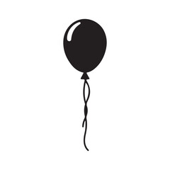 Balloon Silhouette with Twisted String &ndash; Party Celebration Icon