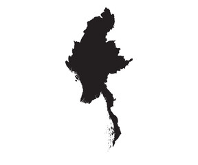 Myanmar  map Vector