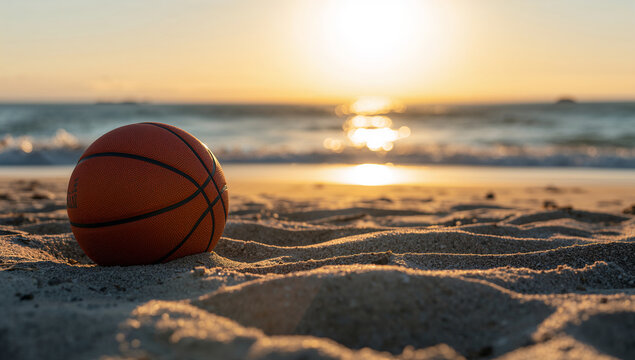 Beach Volleyball Action Scene