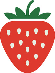 Obraz premium Strawberry vector illustration red fruit graphic design food sweet healthy dessert icon