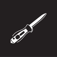 Knife Vector Isolated on White – Sharp Blade Illustration