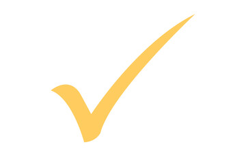 yellow check mark icon vector transparent background png. © Photix Studio