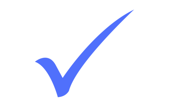blue check mark tick