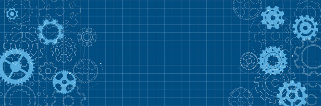 Gear blueprint technical mechanism construction background wheel industry pattern engineering. The artwork is shaped with balance and clarity. A clean abstract solution for web or print.