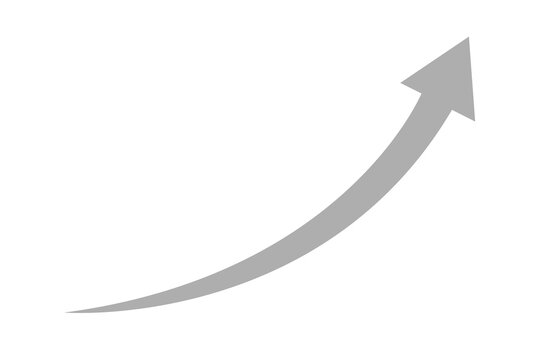 grey curve arrow graph png transparent background