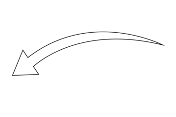 white arrow icon transparent background. black outline Arrow sign symbol