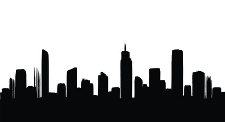 Naklejka premium Abstract geometric composition with vibrant color accents and clean lines suitable for modern graphic design projects and digital illustrations