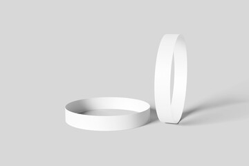 Blank Ticket Wristband Mockup - 3D Illustration