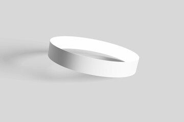 Blank Ticket Wristband Mockup - 3D Illustration