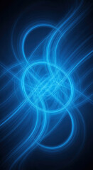 Obraz premium Dynamic blue light abstract effect digital art contemporary design vibrant environment artistic perspective