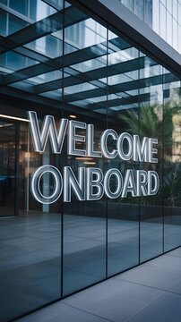 Welcome aboard new talent with this modern office building exterior, creating a positive impression for new employees and a vibrant work environment