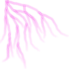 Vibrant pink Lightning Bolt on Light white Background